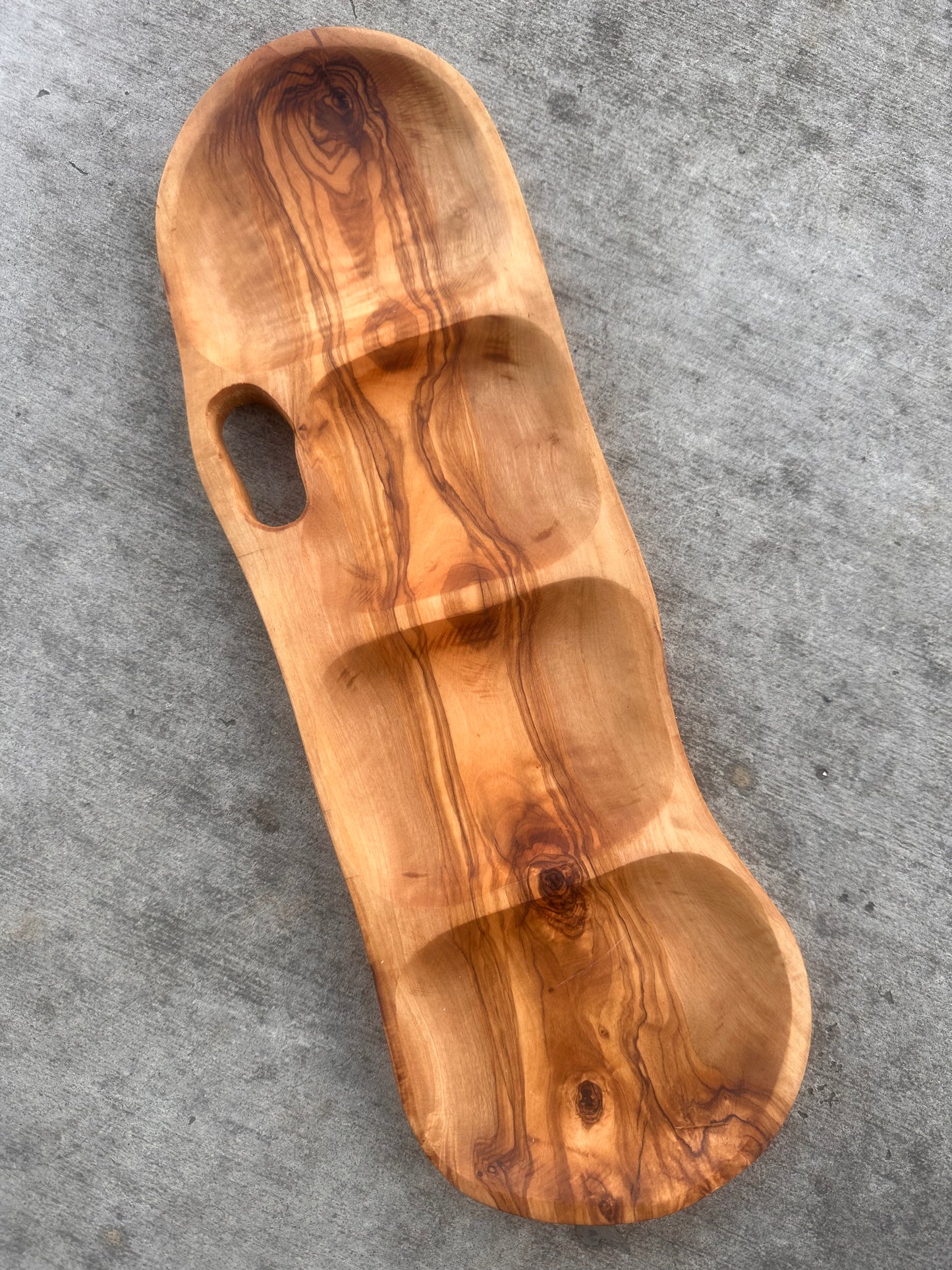 Olive Wood Section Trays//3 sizes options - - BACK IN STOCK