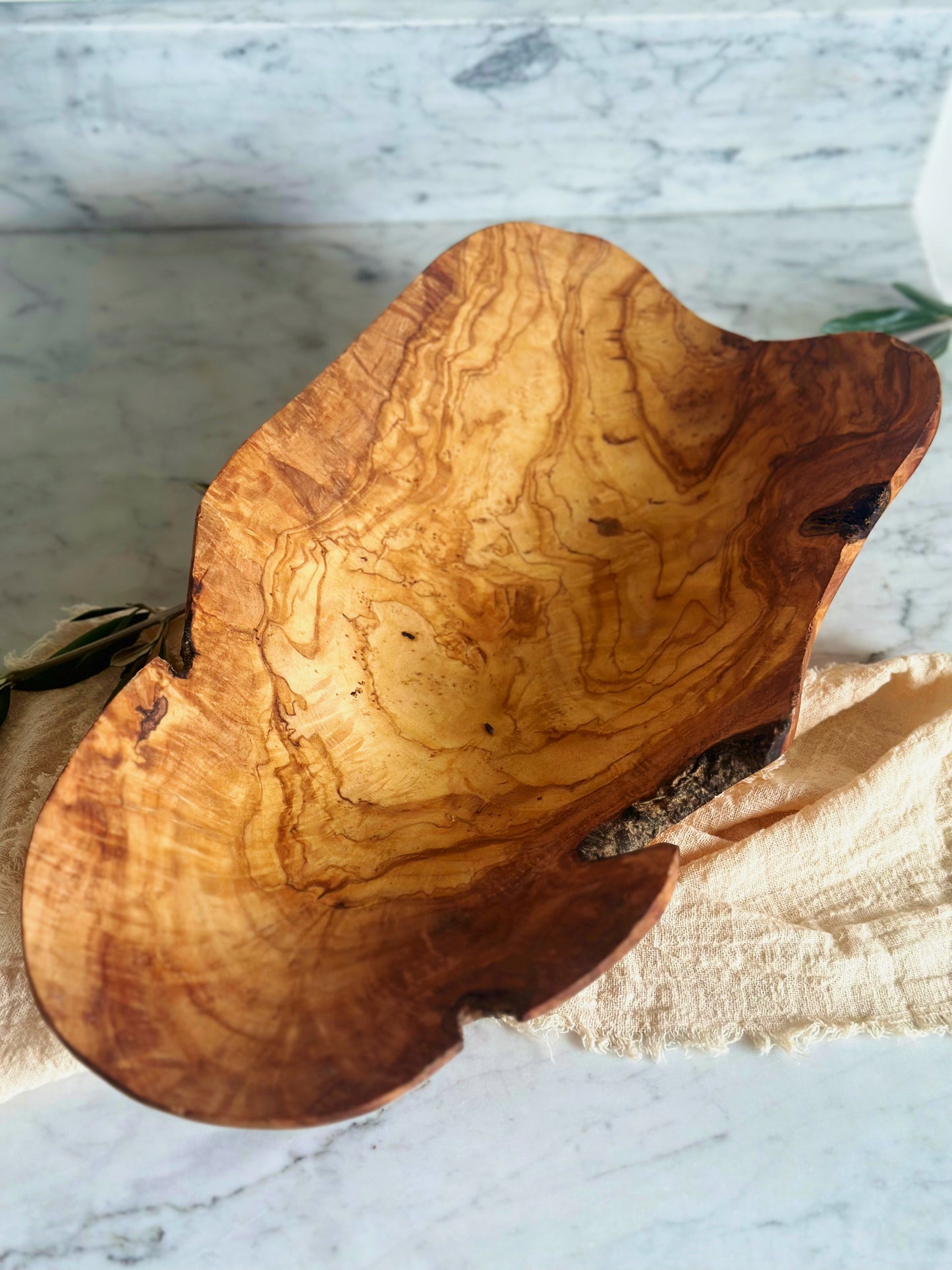 Olive Wood Root Salad Bowl