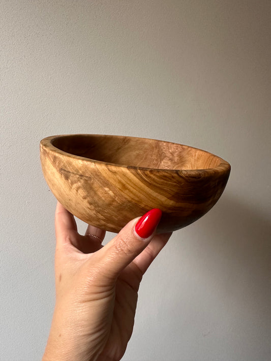 Olive Wood Personal Salad Bowl 7.5’’