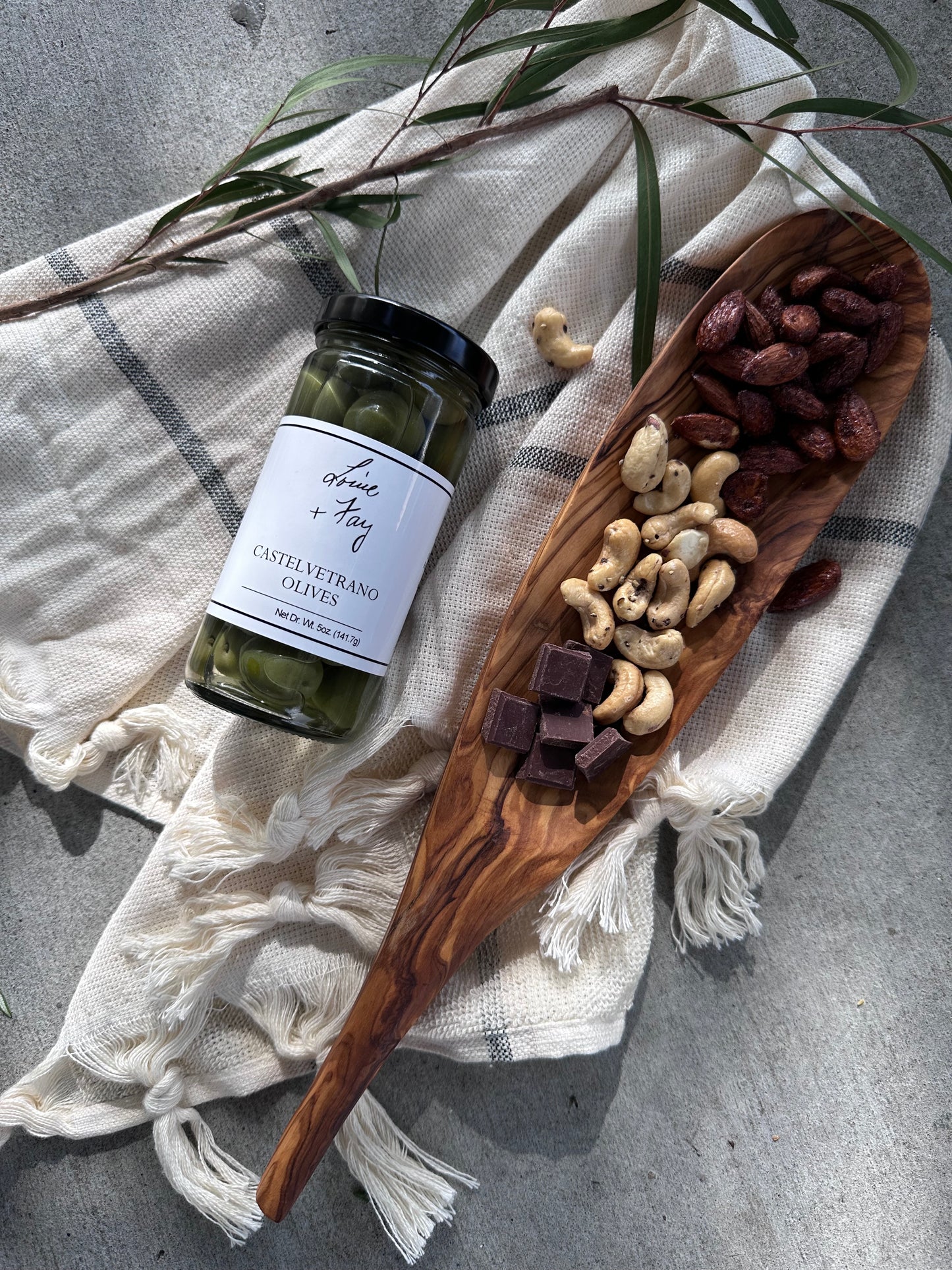 Olive Wood Tapas Dish w/Handle - BACK IN STOCK