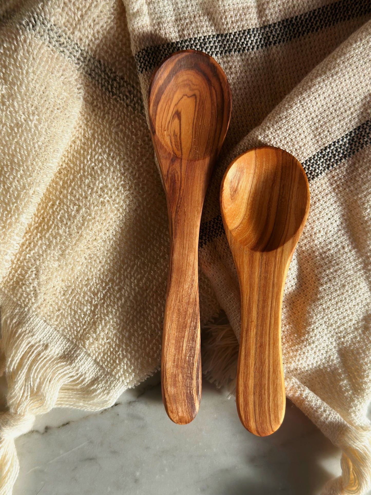 Olive Wood Spoon Salt & Sugar Spoons