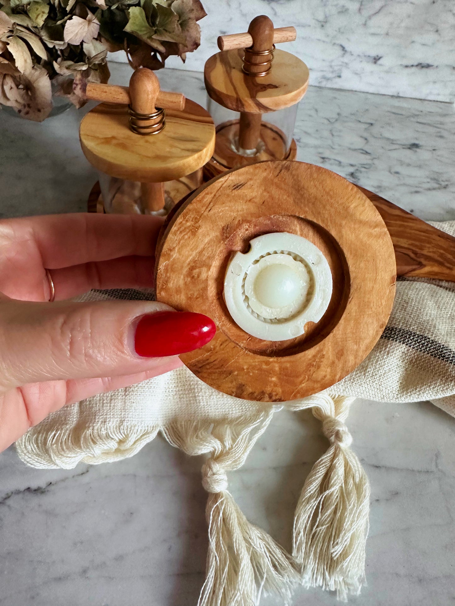 Olive Wood Herb Mill