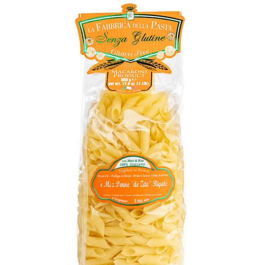 Gluten Free Mezze Penne Rigate By La Fabbrica Della Pastas (from Italy)