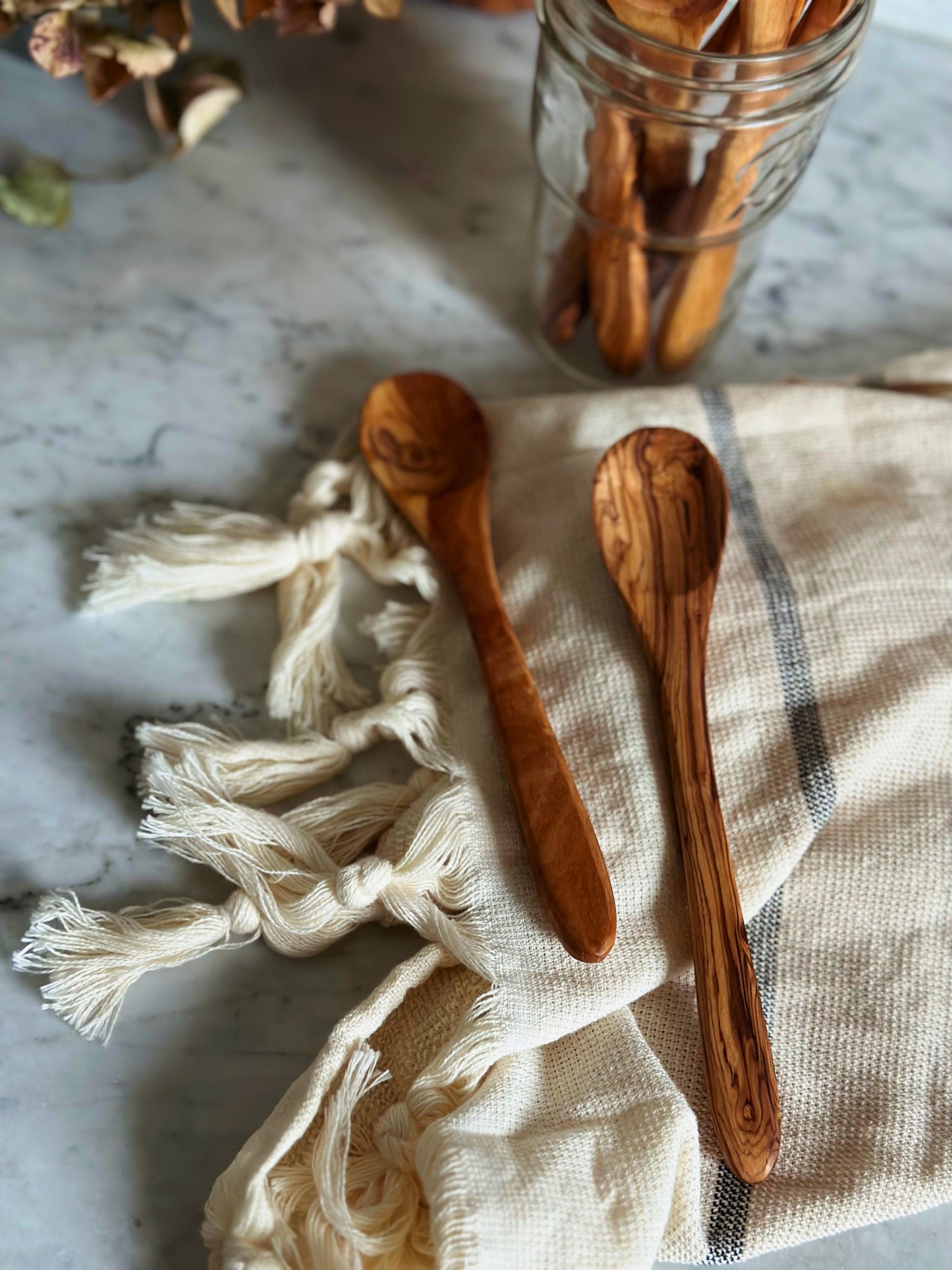 Olive Wood Spoon - 8 inch