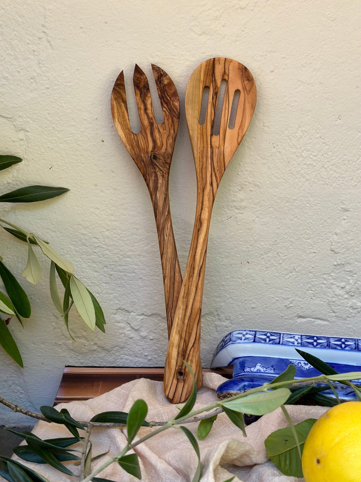 Olive Wood Salad Servers