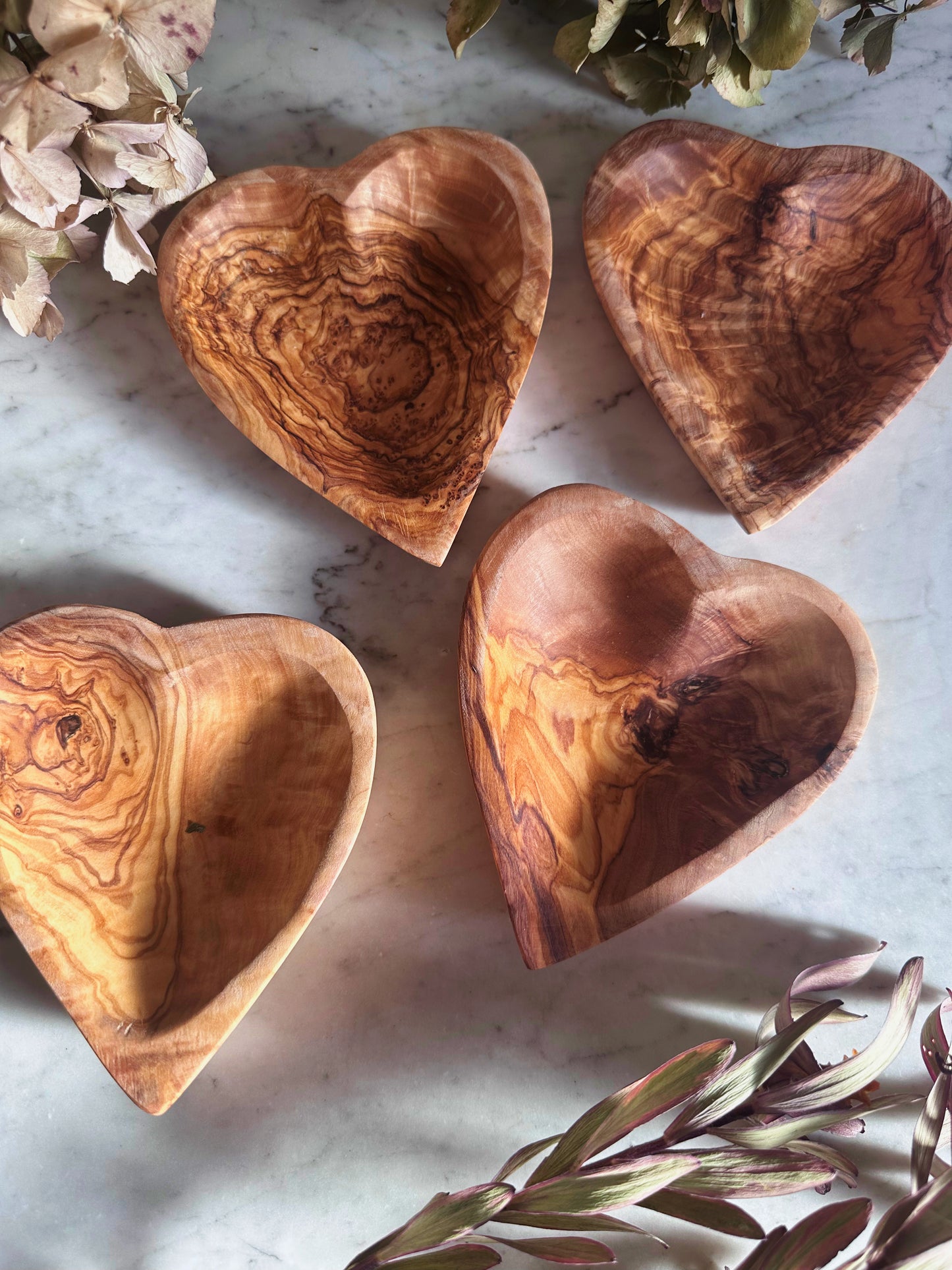 Olive Wood Heart Dish - 4 sizes