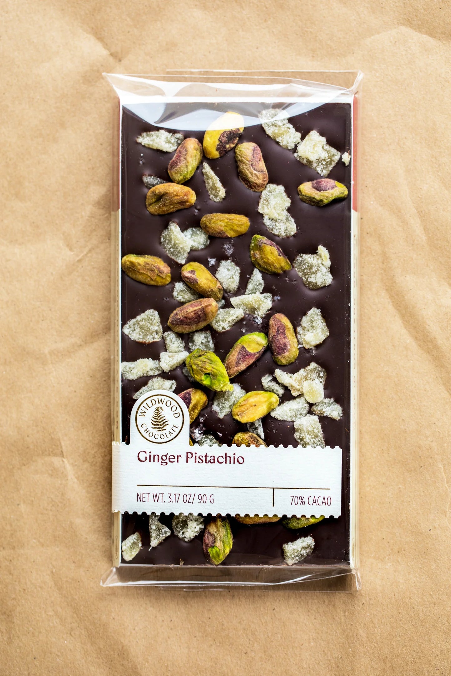 Ginger + Pistachio Chocolate Bar