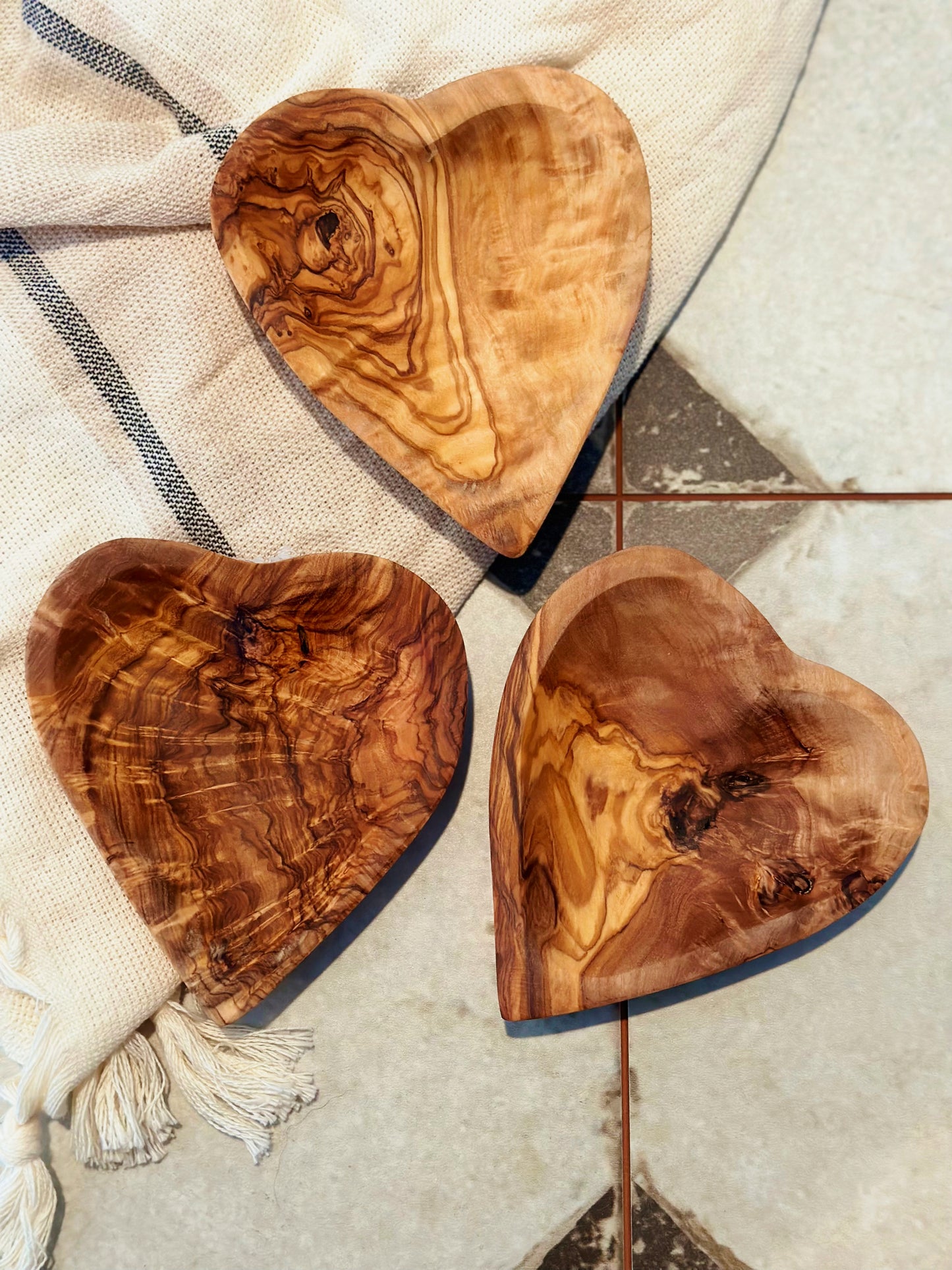 Olive Wood Heart Dish - 4 sizes