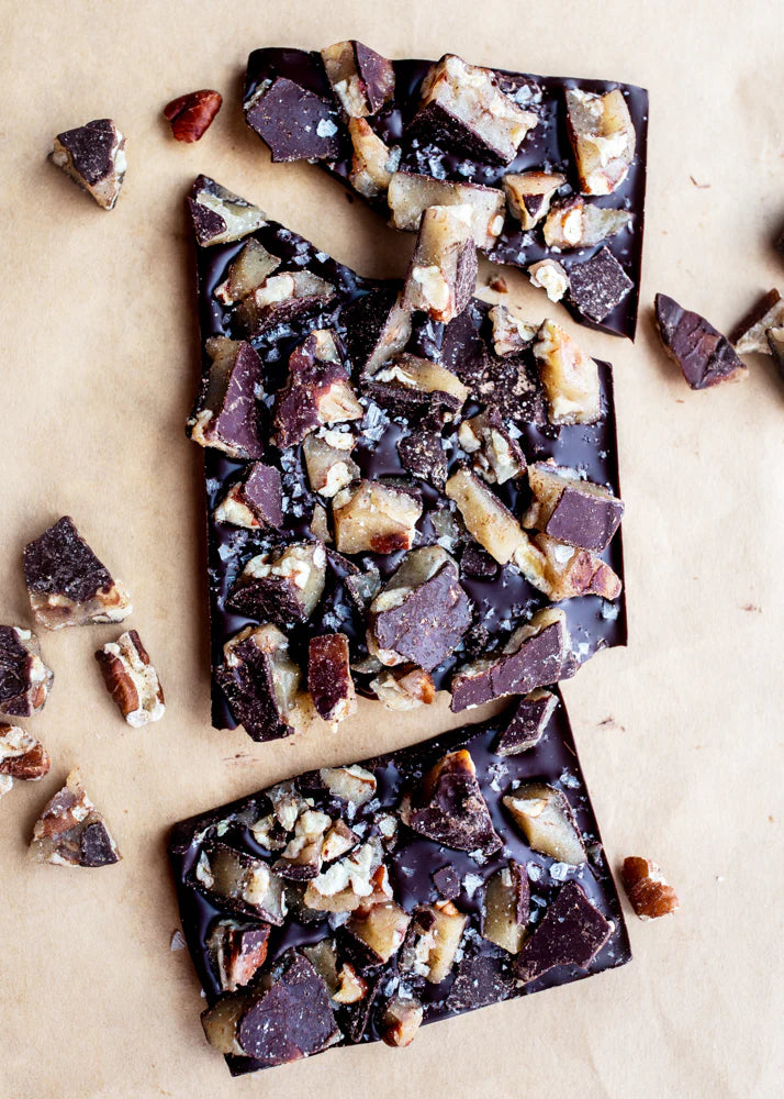 Salted Brown Butter Texas Pecan Brittle Chocolate Bar