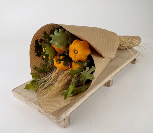 Dried Floral + Handmade Pumpkin Bouquet
