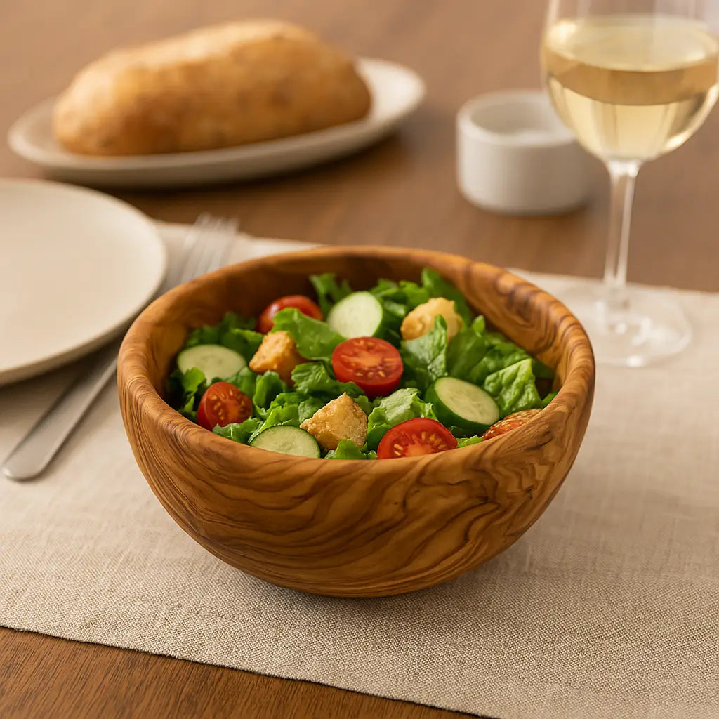 Olive Wood Personal Salad Bowl 7.5’’
