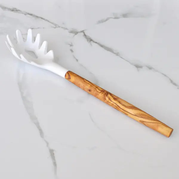 Olive Wood x Silicone Pasta Server