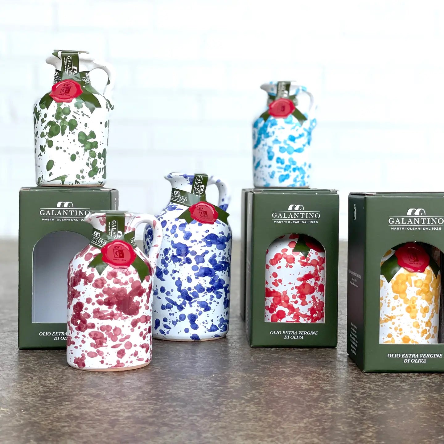Galantino Mini Olive Oil w/Italian Ceramic Crock - 100mL w/Box