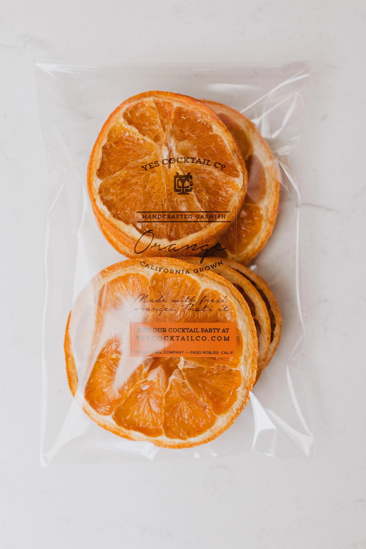 Dehydrated Orange Garnishes