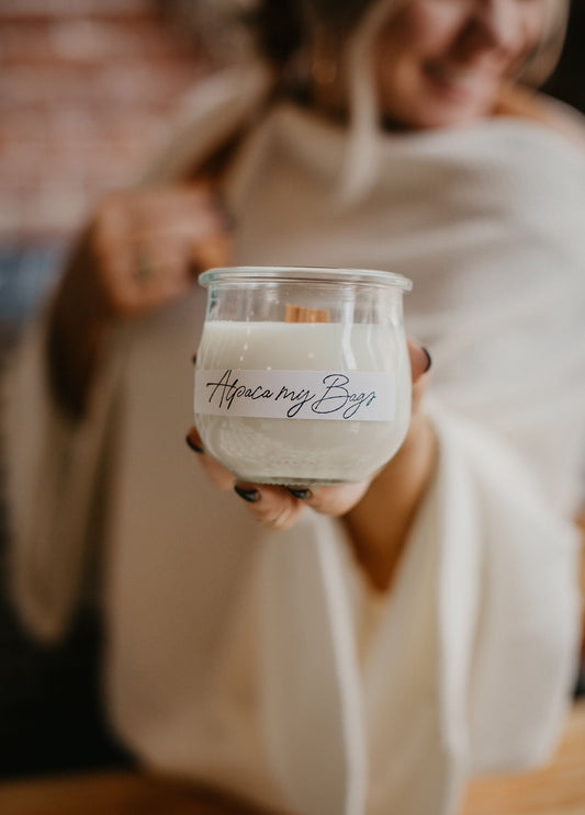 'Alpaca My Bags' Candle - Whiskey Glass