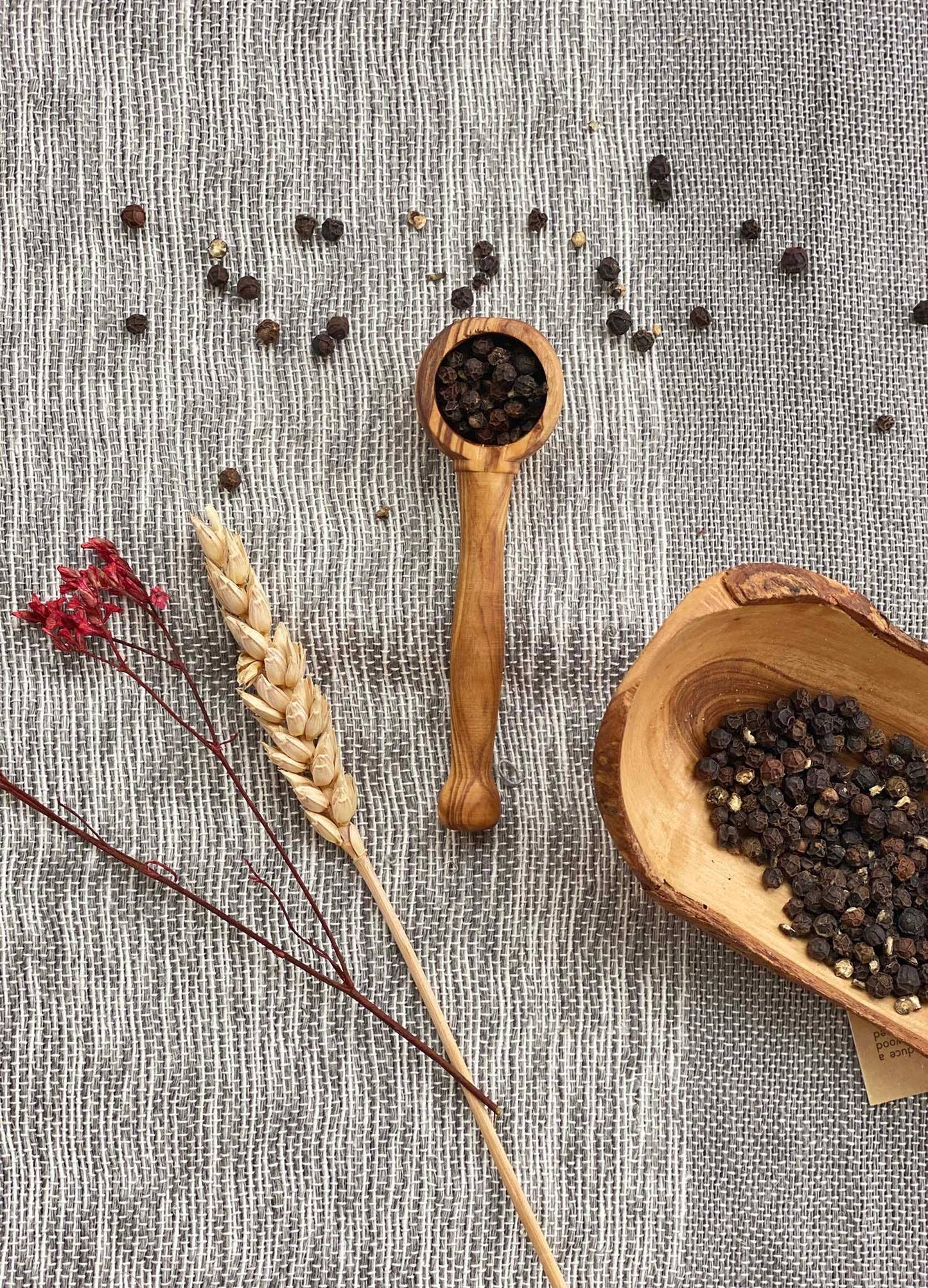 Olive Wood Salt Spoon 4" - Back In Stock