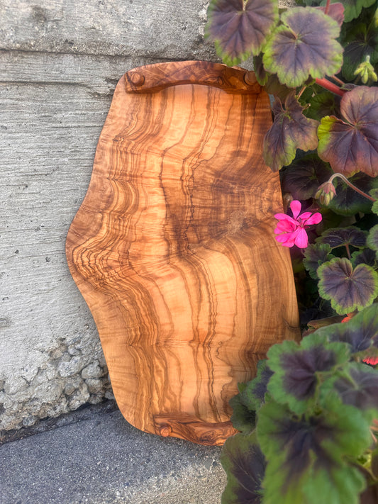 Olive Wood Tray w/Handles