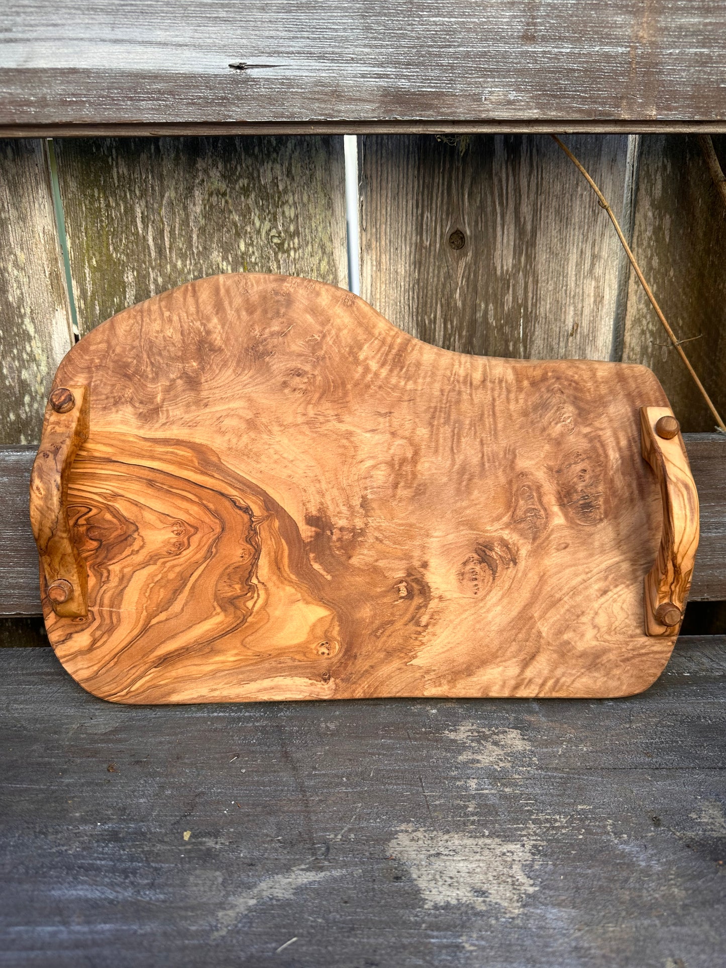 Olive Wood Tray w/Handles