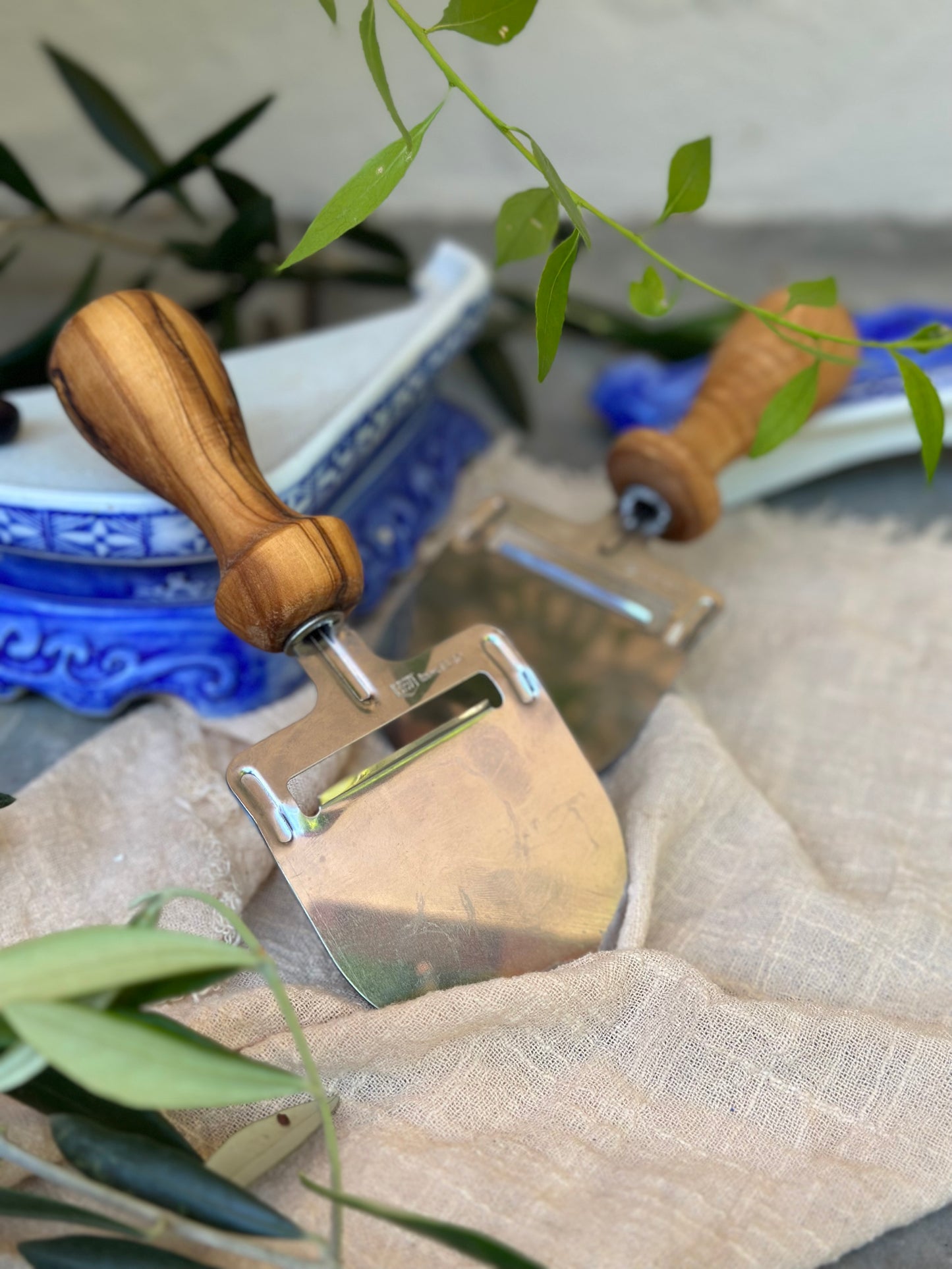 Olive Wood Cheese Slicer