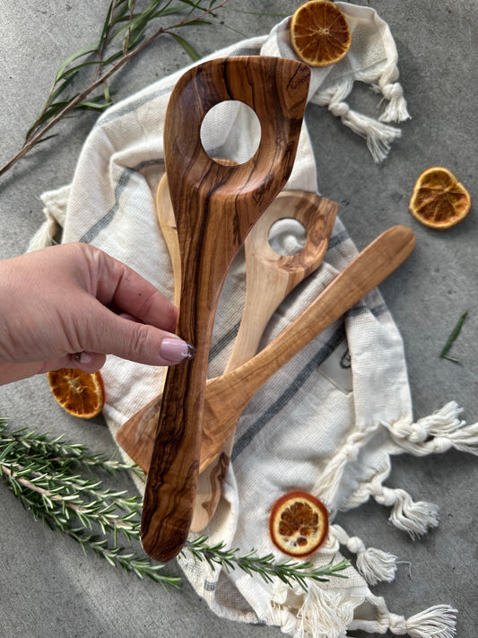 Olive Wood Open Spoon