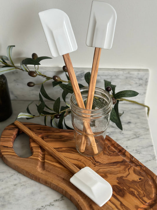 Olive Wood x Silicone Spatulas - 2 styles