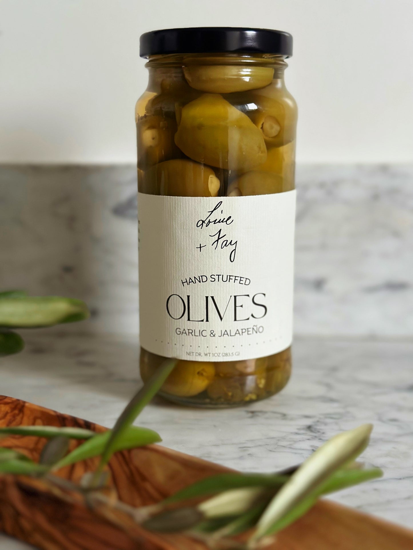 Garlic + Jalapeño Stuffed Olives