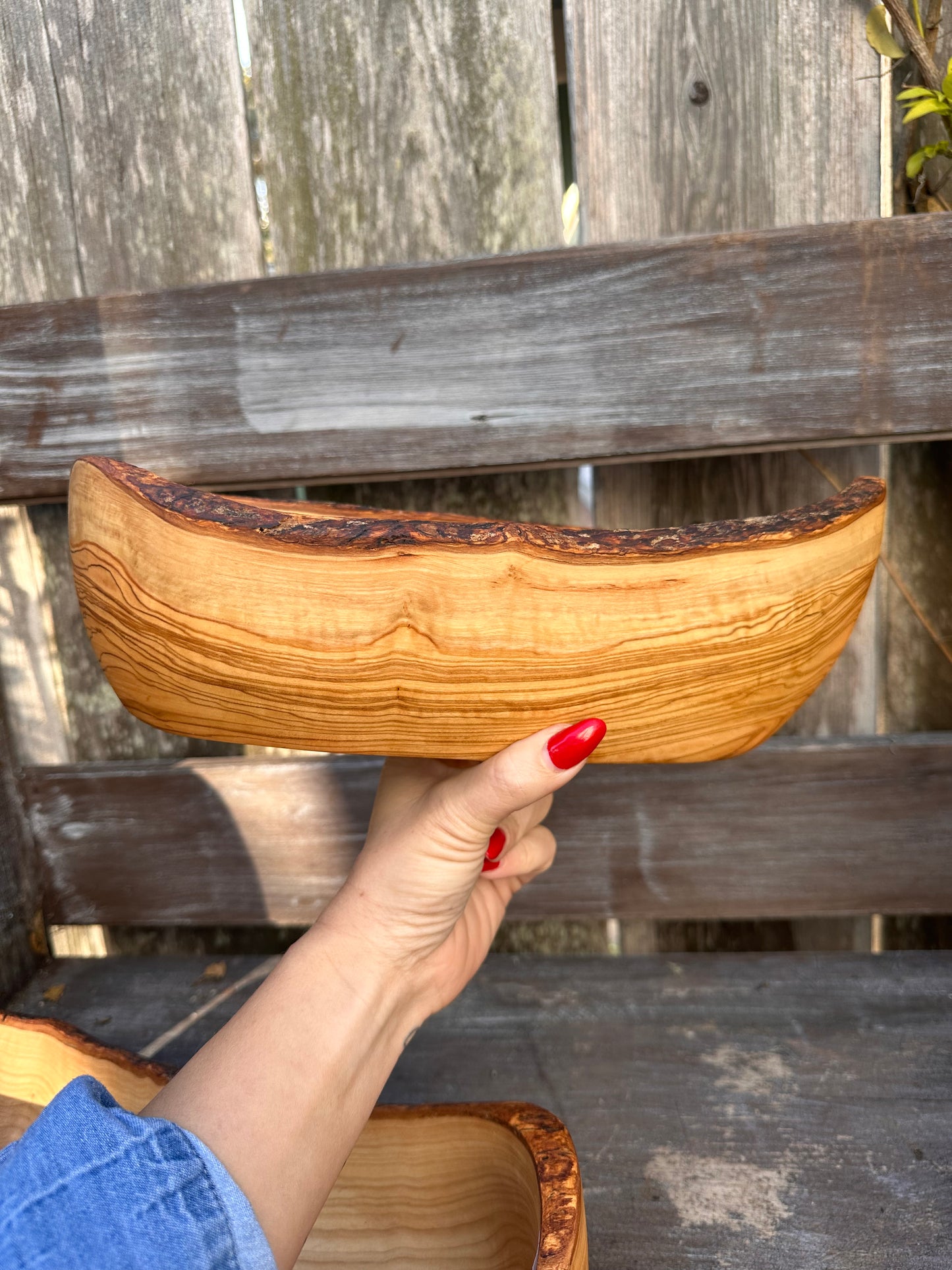 Olive Wood Long Oval Bowl