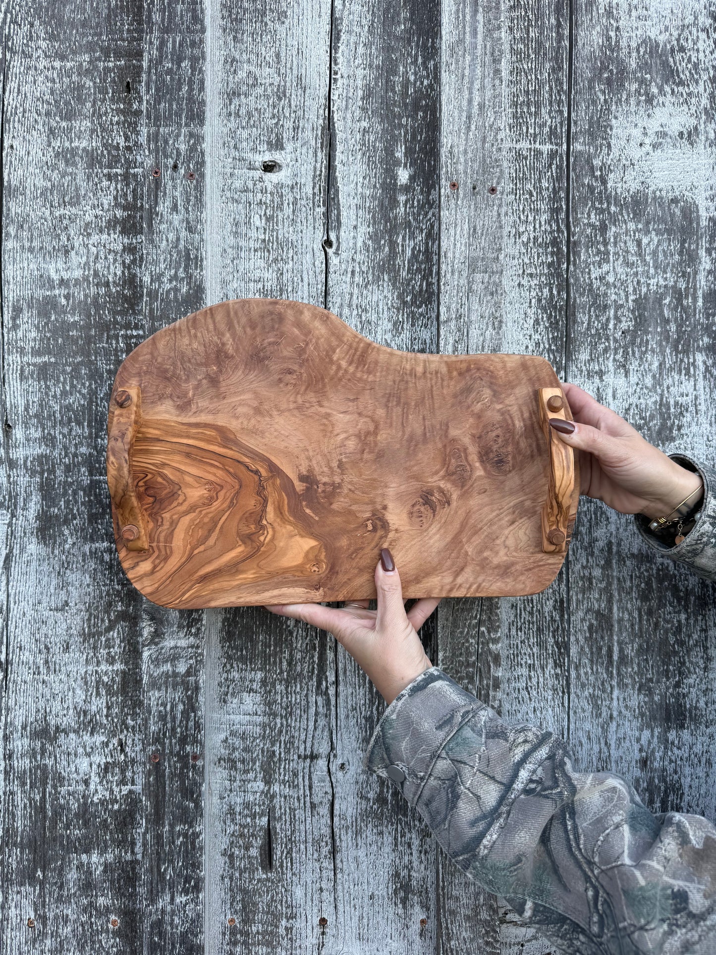 Olive Wood Tray w/Handles