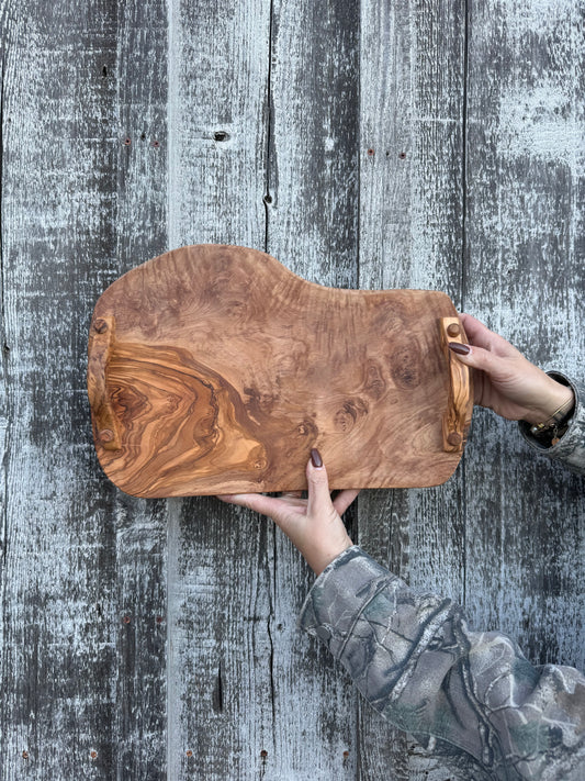 Olive Wood Tray w/Handles