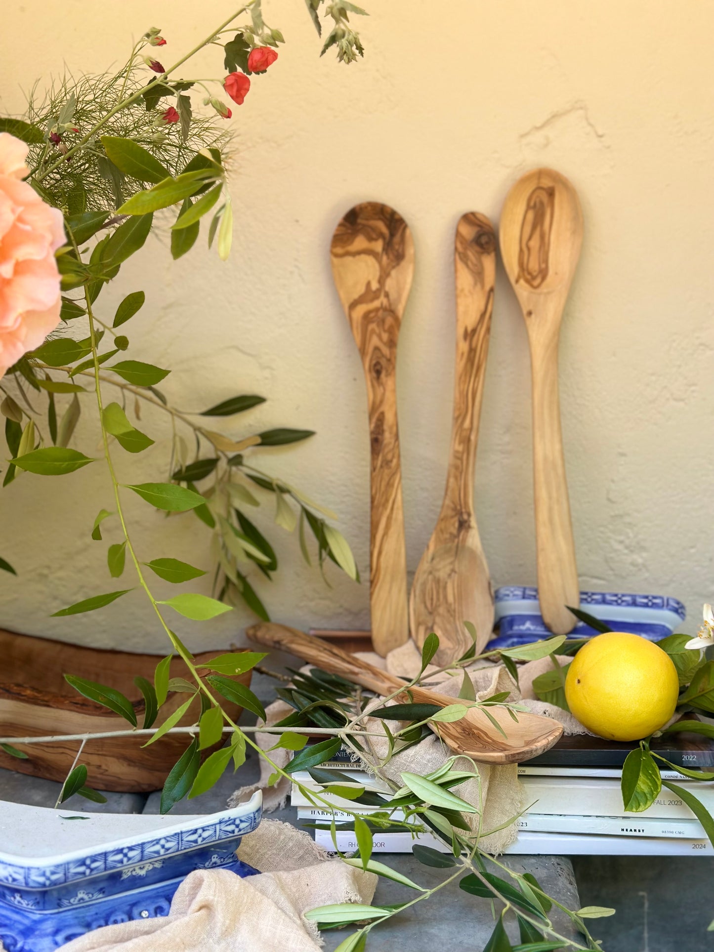 Olive Wood Large Spoon - 14 inches