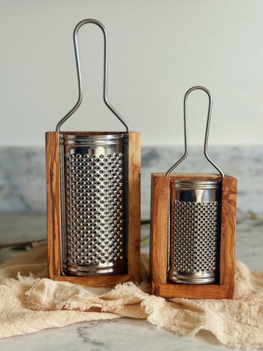 Olive Wood Box Cheese Grater - two sizes
