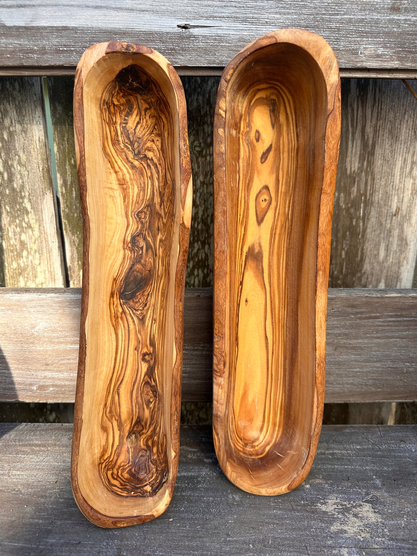 Olive Wood Bread Boat