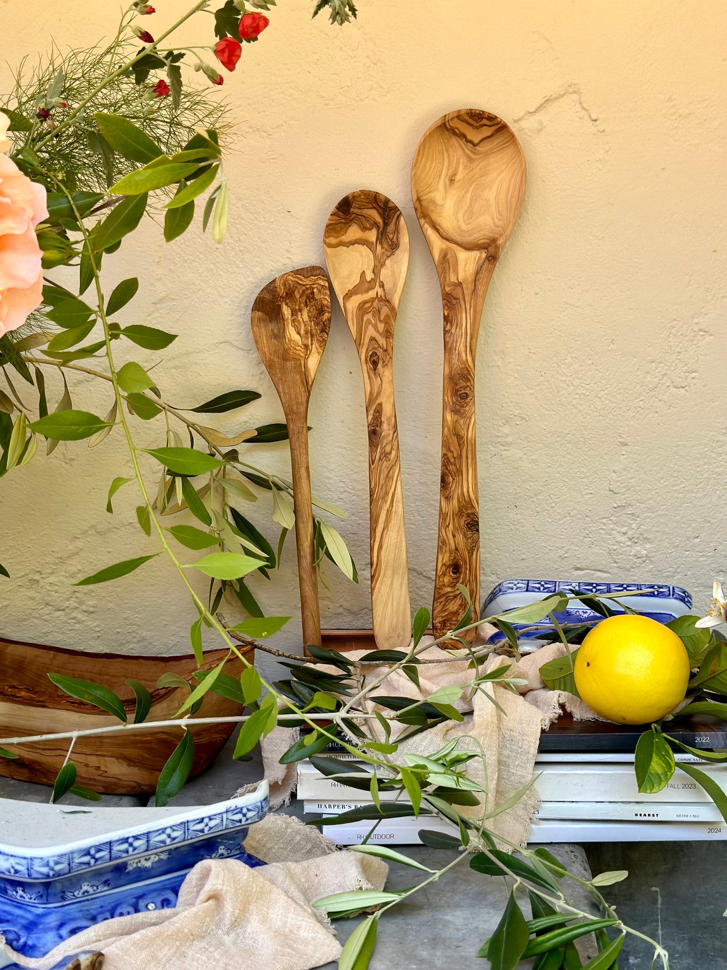 Olive Wood Large Spoon - 14 inches