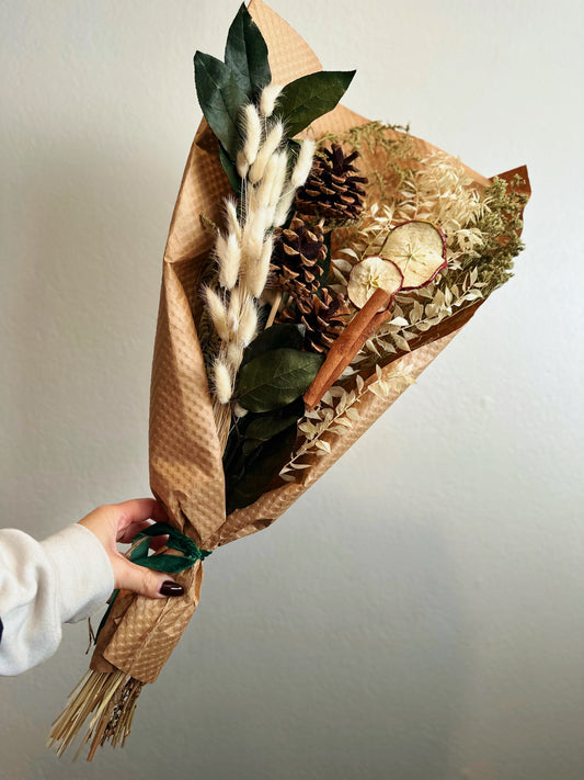 Rustic Holiday Dried Bouquet - 25 inch