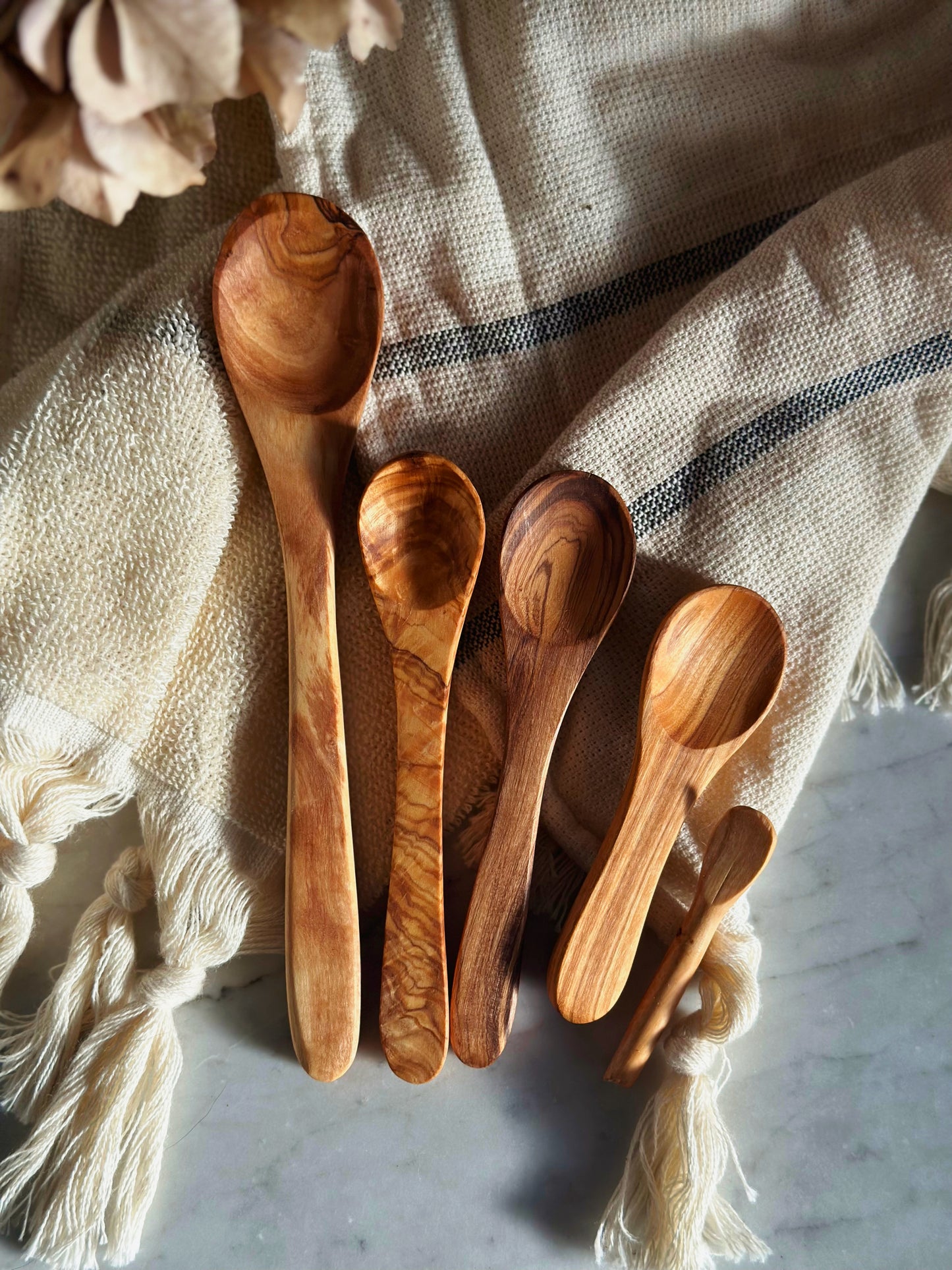 Olive Wood Spoon Salt & Sugar Spoons