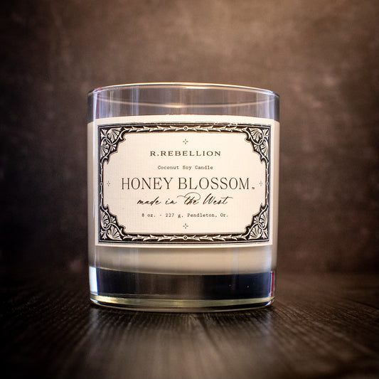 'Honey Blossom' Candle- Whiskey Glass
