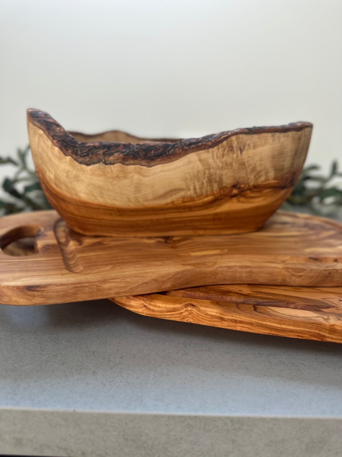 Olive Wood Long Oval Bowl