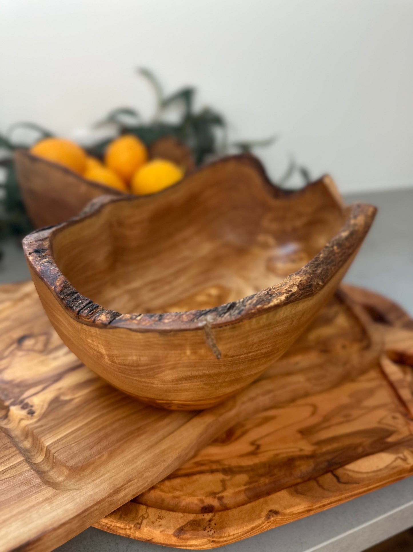 Olive Wood Long Oval Bowl