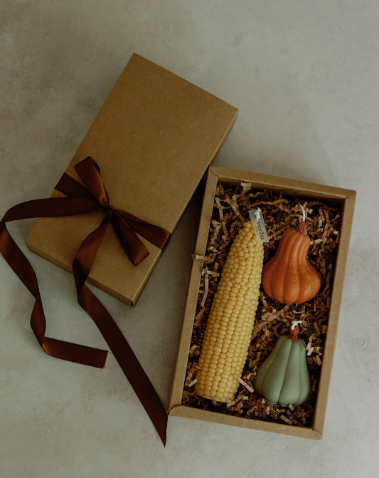 Corn + Gourd Candle Gift Box