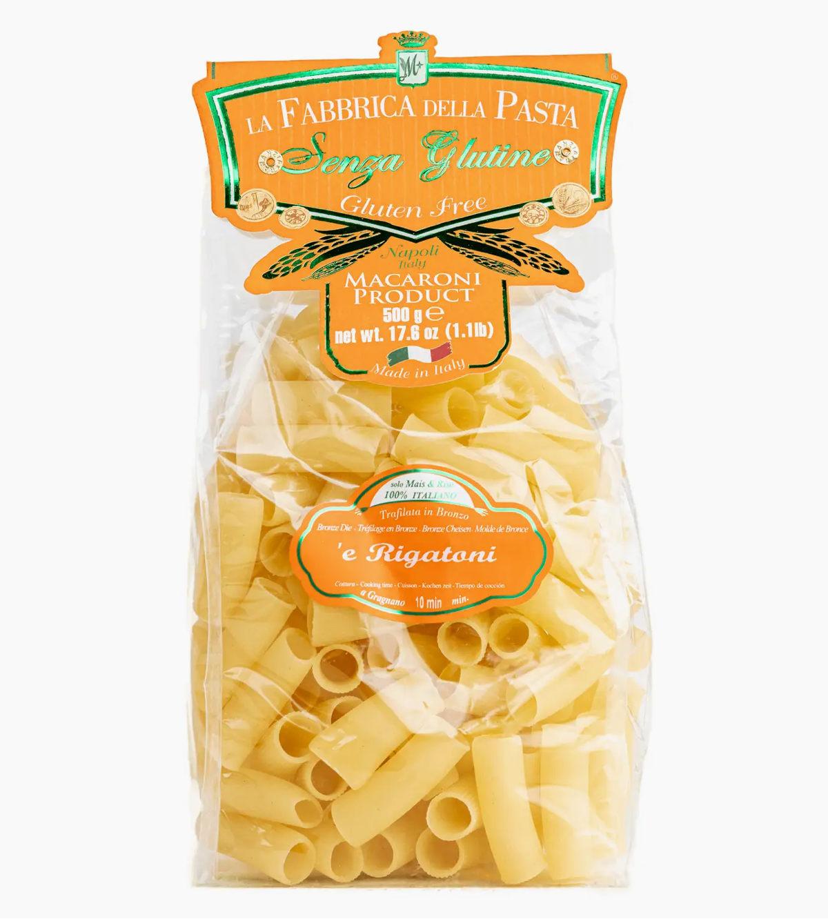 Gluten Free Rigatoni By La Fabbrica Della Pasta (from Italy)