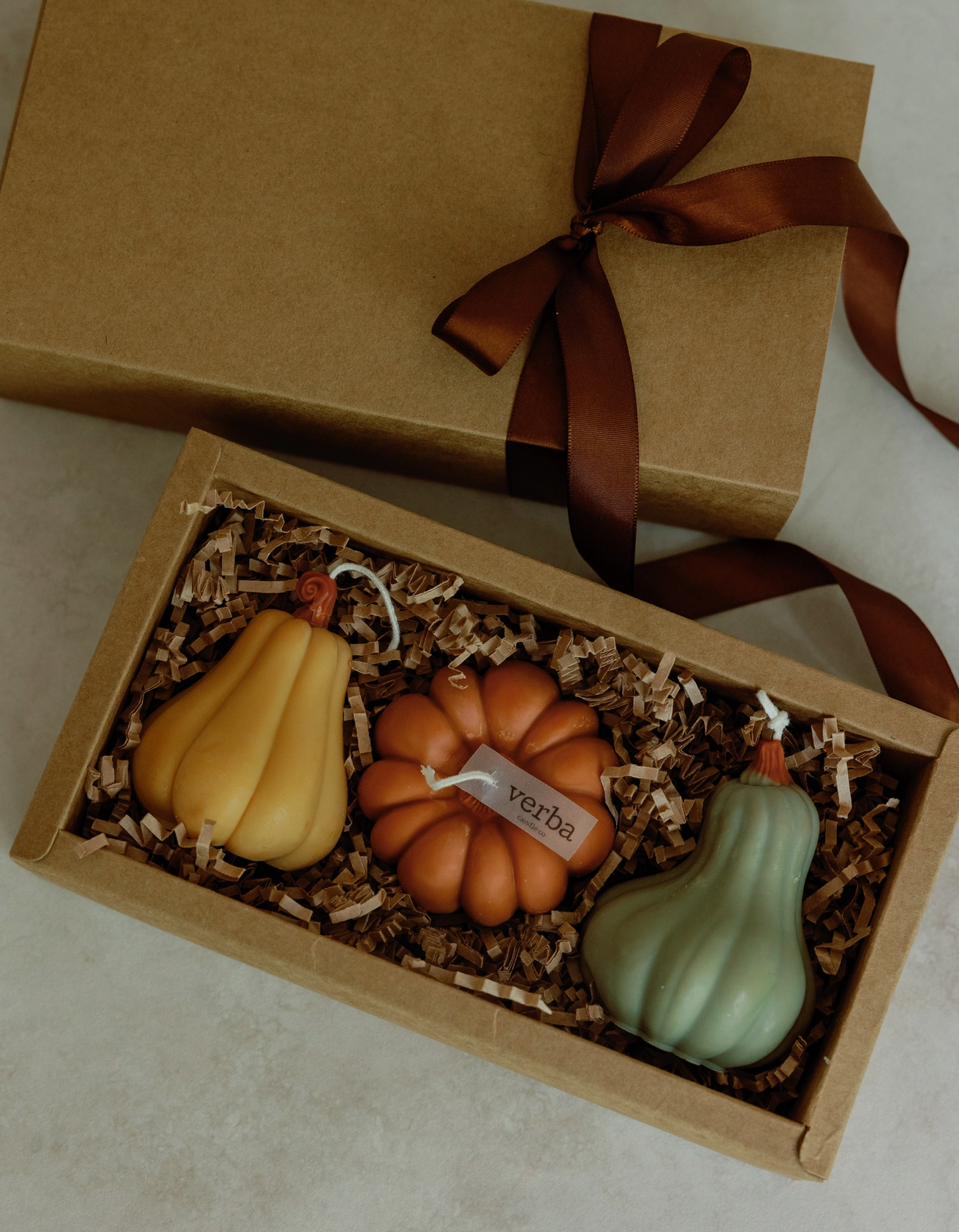 Gourd + Pumpkin Trio Candle Gift Box